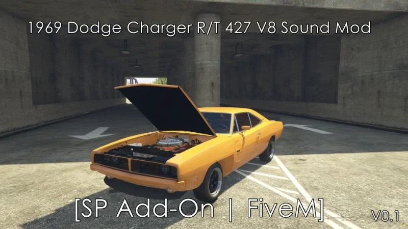 1969 Dodge Charger R/T 426 Hemi V8 Engine Sound (FiveM)