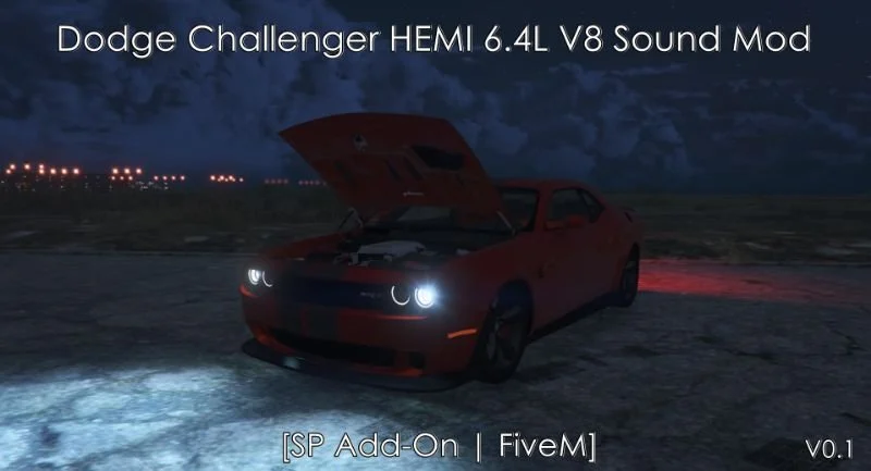 Dodge Challenger HEMI 6.4L V8 Engine Sound (FiveM)