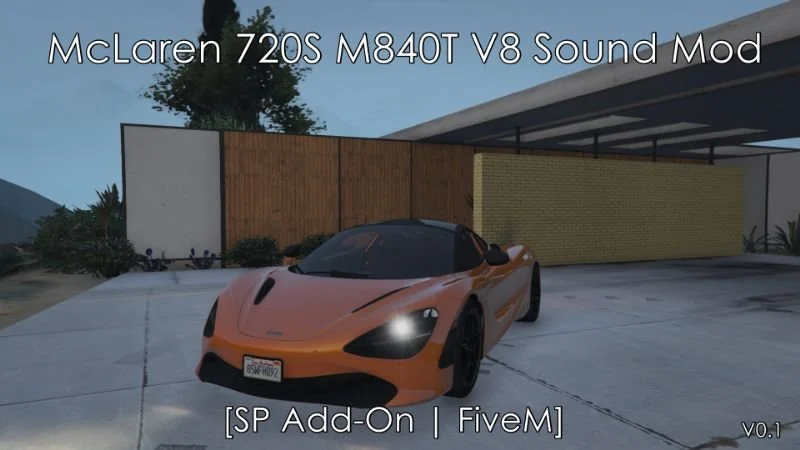 McLaren 720S M840T V8 Engine Sound (FiveM)
