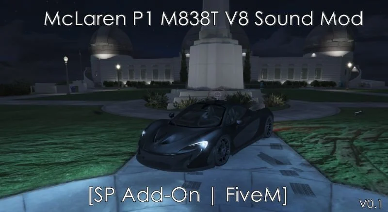 McLaren P1 M838T V8 Engine Sound (FiveM)